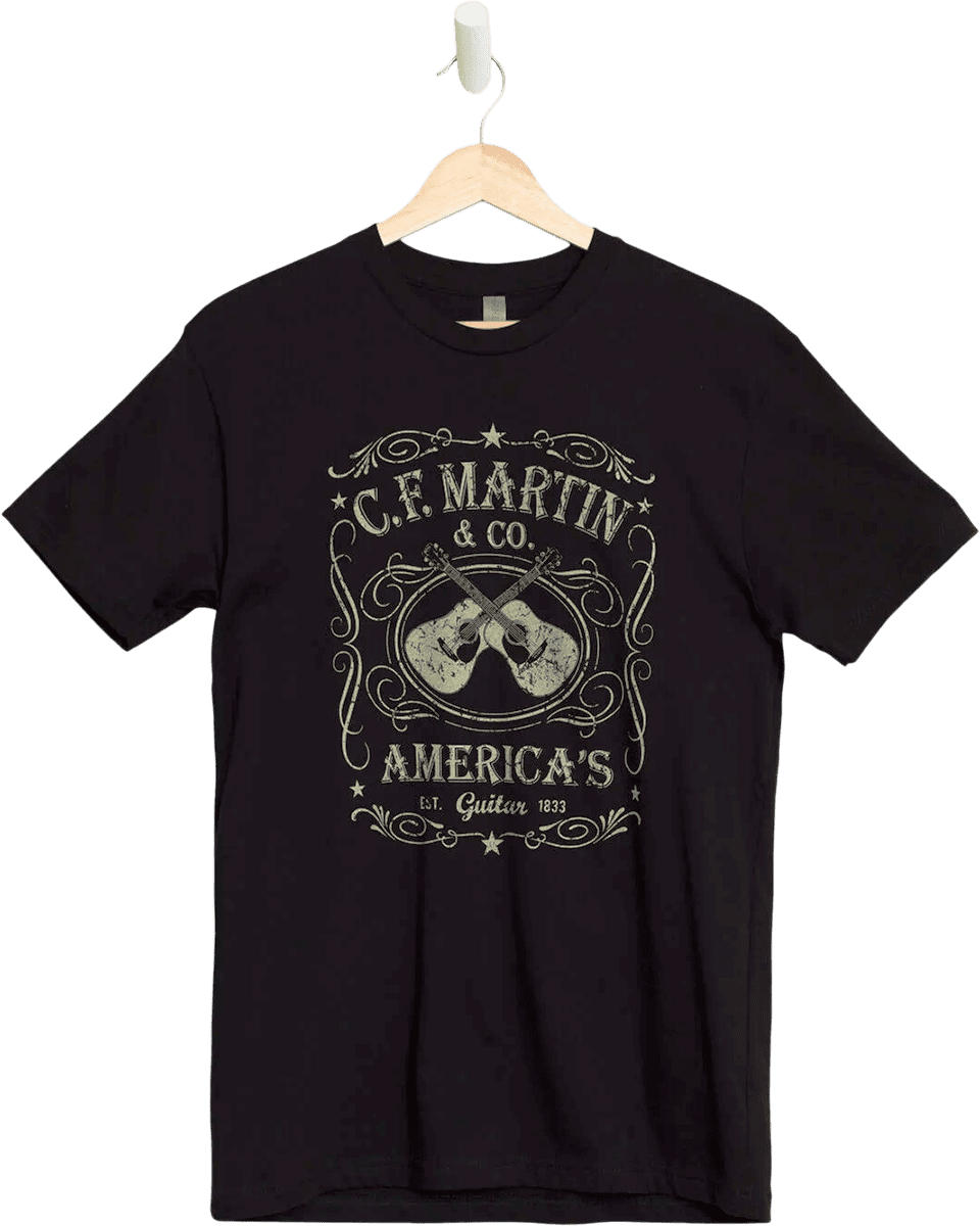 T SHIRT MARTIN DUAL GUITAR NOIR TAILLE M