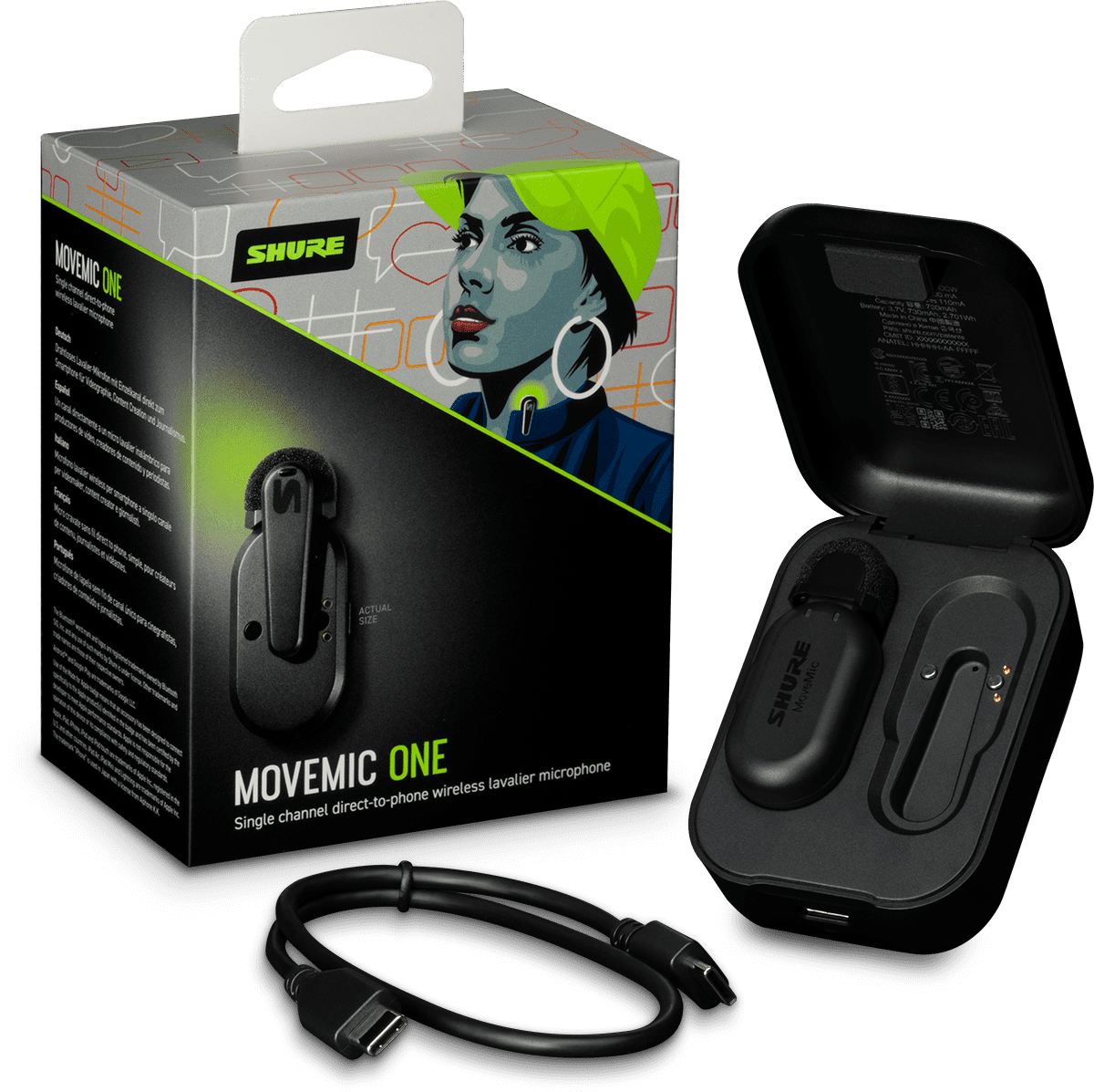 MICRO CRAVATE SANS FIL MOVEMIC MVONEZ6- SHURE