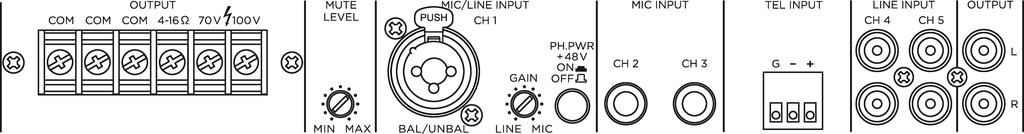 Monacor - AMPLIFICATEUR PA, 340 W, 100 V, 4-8-16 OHMS, MIXEUR
