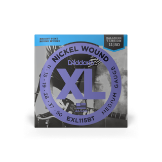 D\'Addario EXL115BT Cordes en nickel pour guitare électrique Balanced Medium 11-50