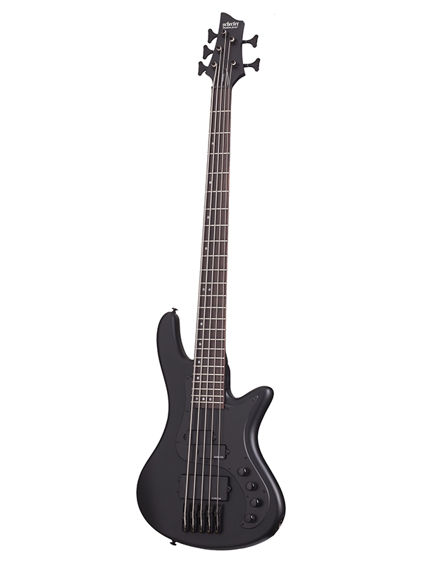 BASSE SCHECTER STILETTO STEALTH BLACK SATIN 5 CORDES