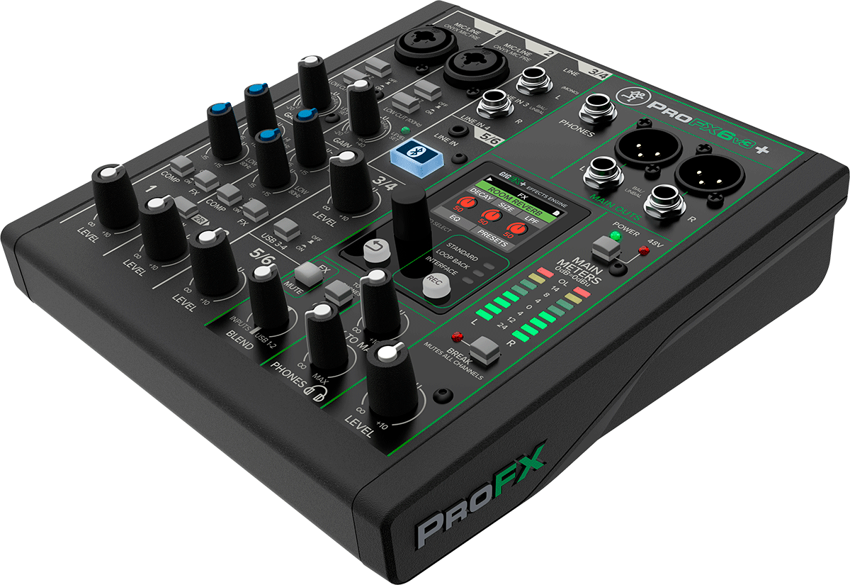 TABLE MIXAGE MACKIE PROFX6V3+ - USB 6 canaux + Bluetooth et effets