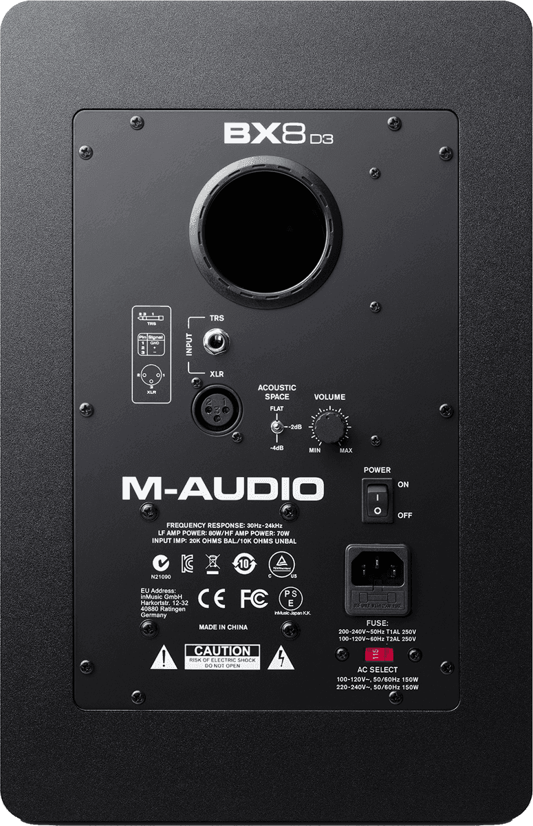 M-AUDIO - BX8D3 Enceinte active 2 voies 150W (unité)