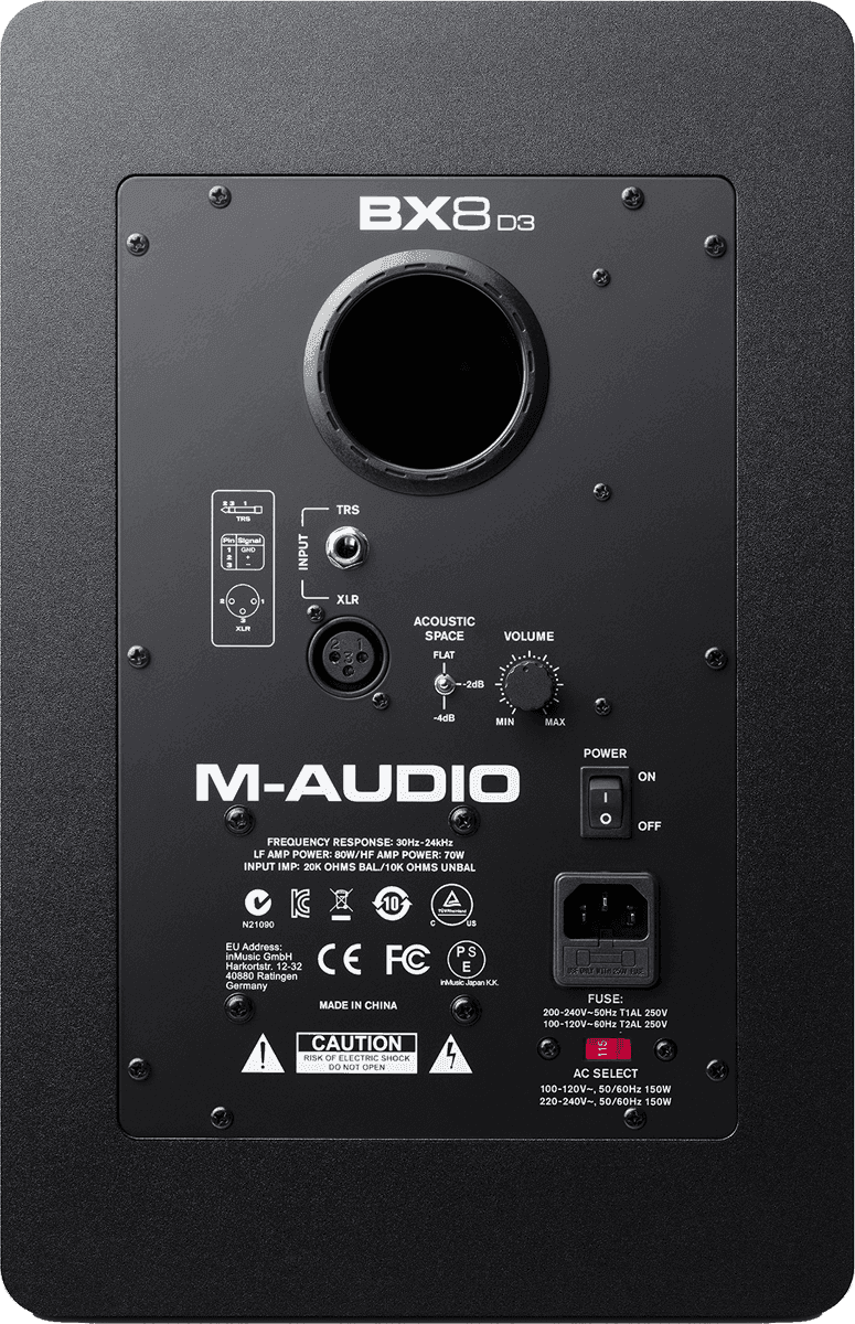 M-AUDIO - BX8D3  Enceinte active 2 voies 150W (unité)