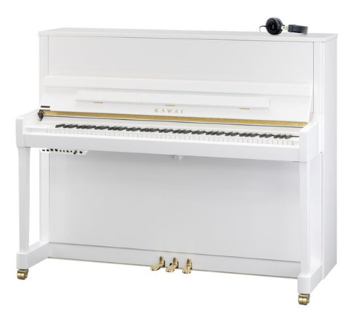 Piano acoustique hybride Kawai K300 Blanc / Or - Système Anytime ATX 4