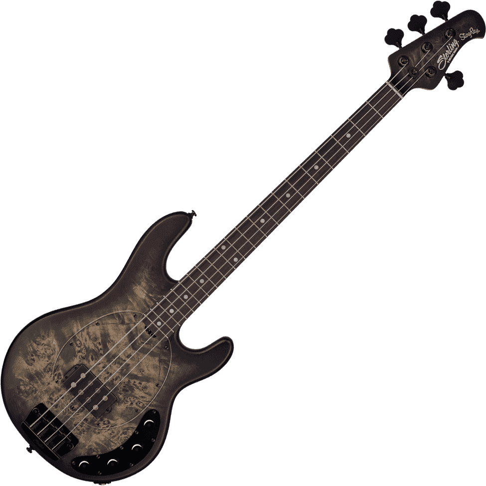Basse STERLING BY MUSIC MAN - RAY34PB-TBKS-R2 StingRay34 - Transparent Black Satin
