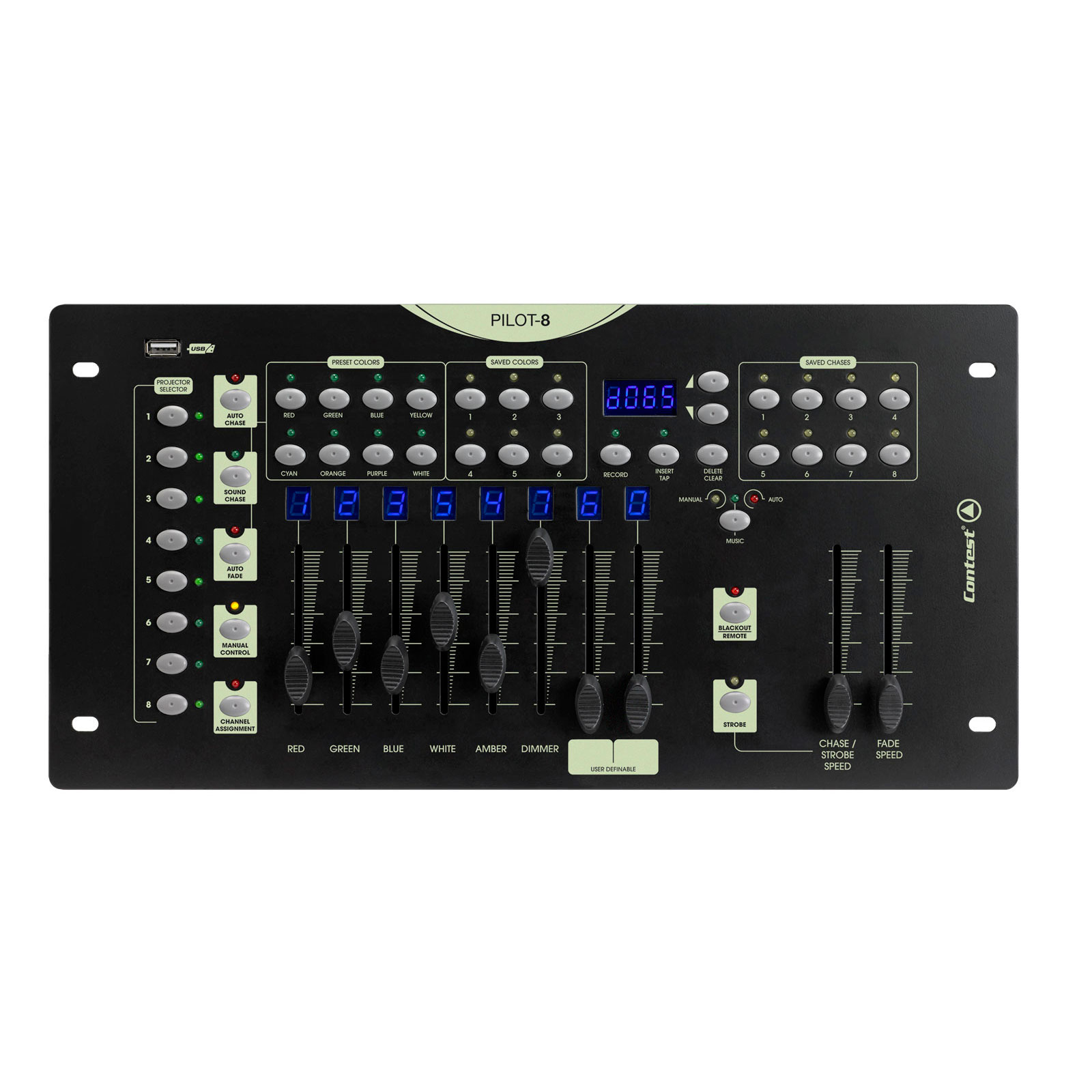 CONTROLEUR DMX 8 CANAUX PILOT-8