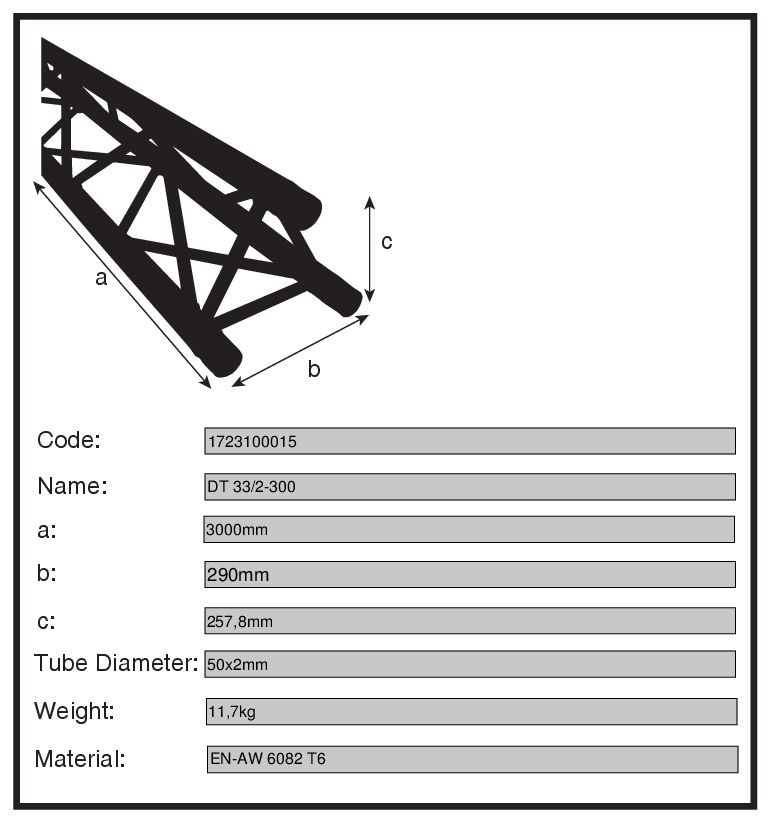 Structure Duratruss - DT 33/2-300