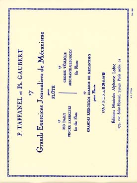 TAFFANEL/GAUBERT 17 GRANDS EXERCICES