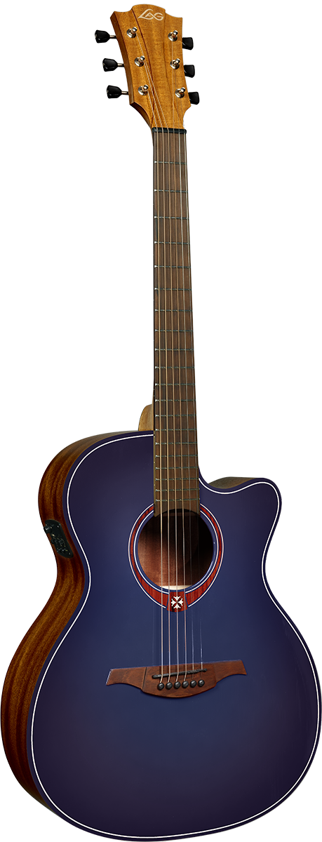 Lâg - GLA T-BLUE-ACE T-Blue - Tramontane Auditorium Cutaway Electro Special Edition Blue Burst