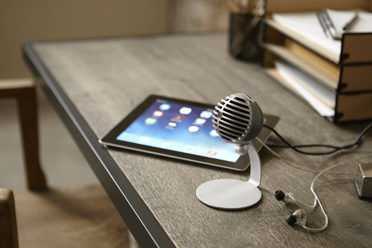 SHURE - MV5-B-LTG Bureau - Statique finition noire