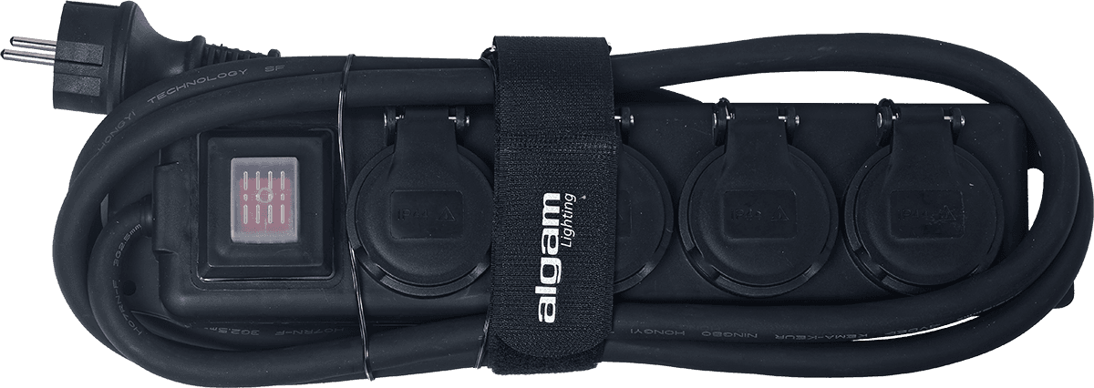 ALGAM LIGHTING - MULTI-4IP Avec interrupteurs - Multiprise pro 4 - étanche - inter.