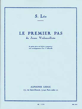 PARTITIONS LEE le premier pas du jeune violoncelliste