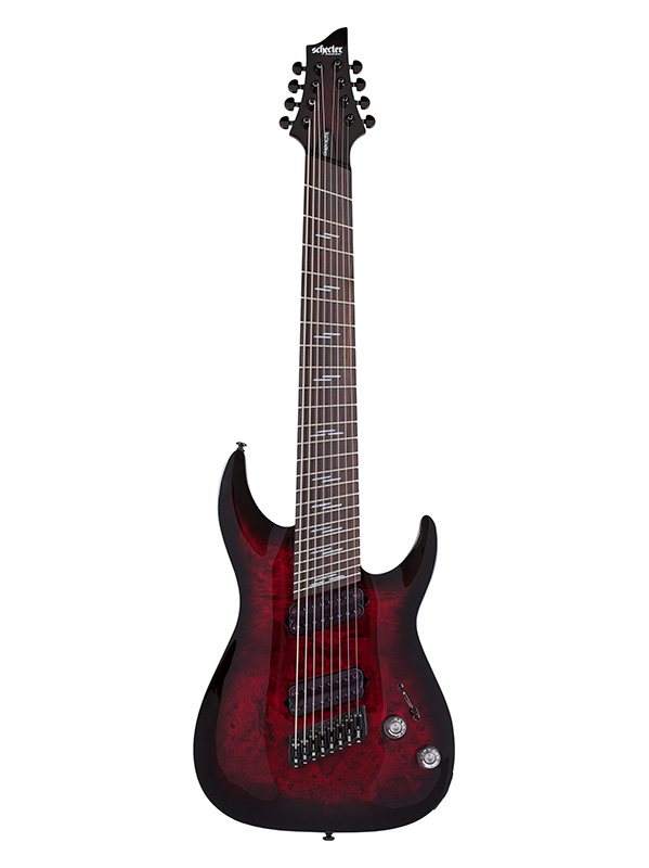 Guitare Schecter Omen Elite 8 Multi-scale - Black Cherry Burst