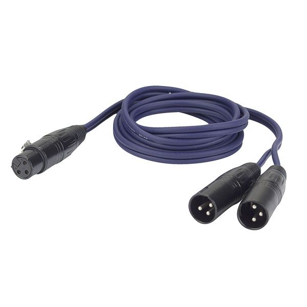 CABLE DAP AUDIO FL39150 XLR/F / 2 XLR/M 1.5 M