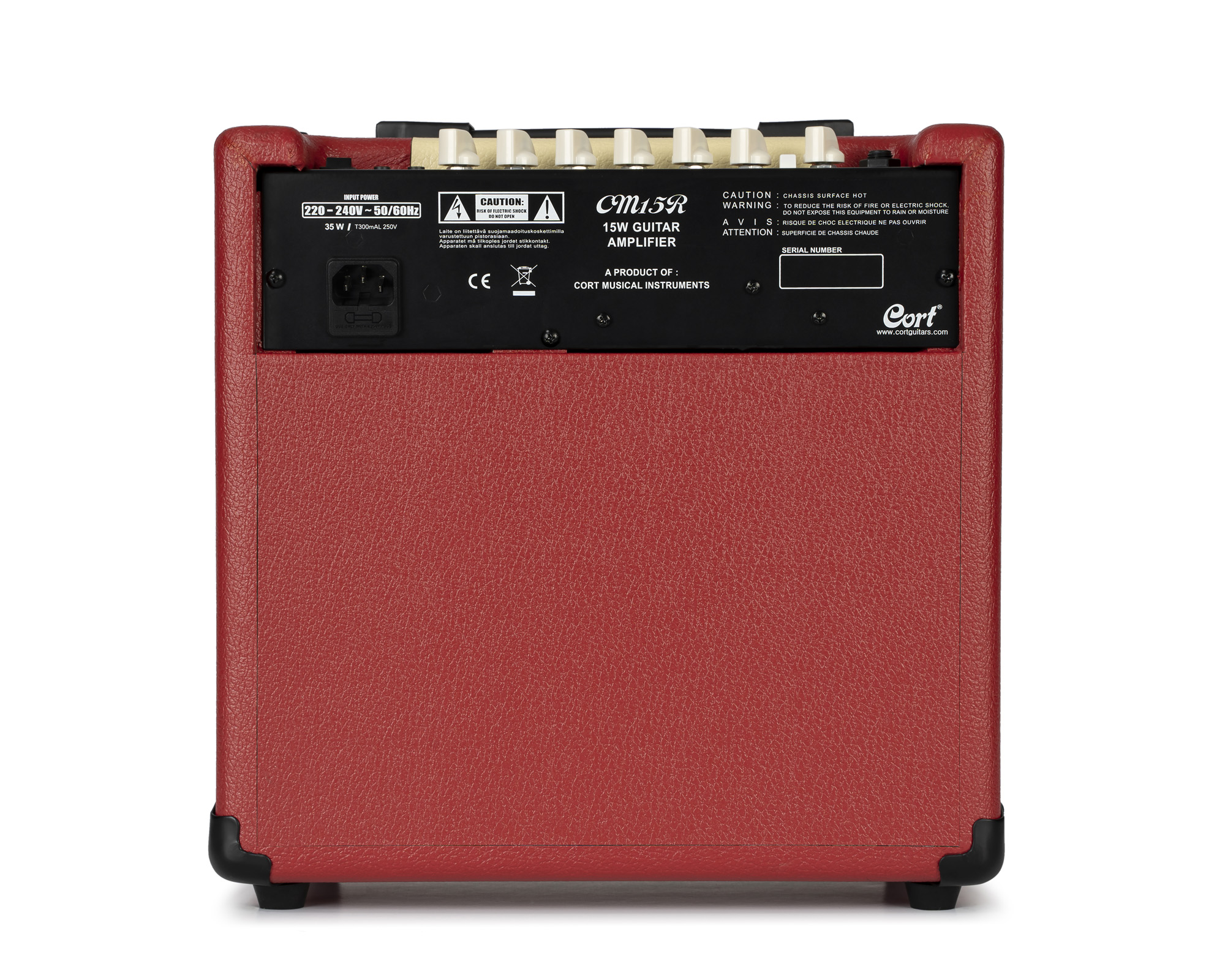 AMPLI GUITARE CORT CM 15 - 15W REVERB ROUGE