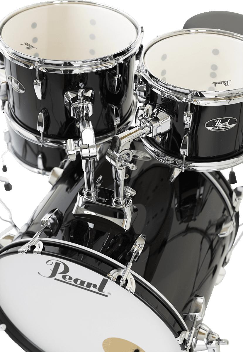 PEARL - Road Show RSS505BCC-31 Fusion 20 5 fûts - Jet Black + B-50 + Pack Sabian Solar 3 cymbales