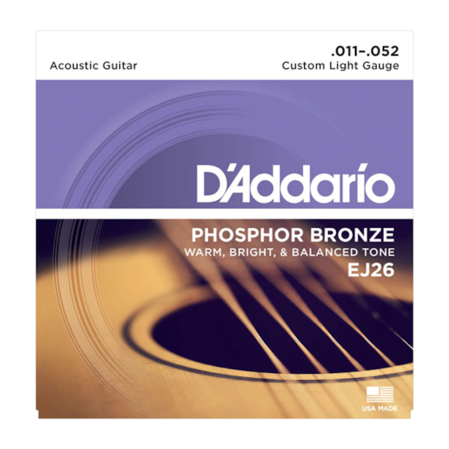 CORDES D\'ADDARIO Phosphor Bronze Custom Light 11 - 52