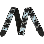 SANGLES Fender® MONOGRAMMED BLACK GREY BLUE