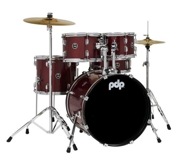 Batterie PDP CENTER STAGE SET Red Sparkle PDCE2015KTRR