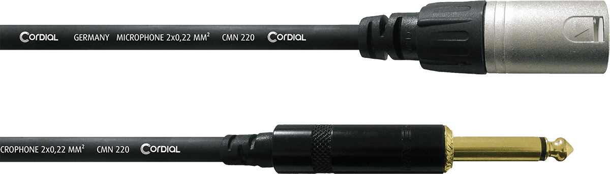Cordial - CCM5MP XLR mâle - Jack mâle mono - 5m