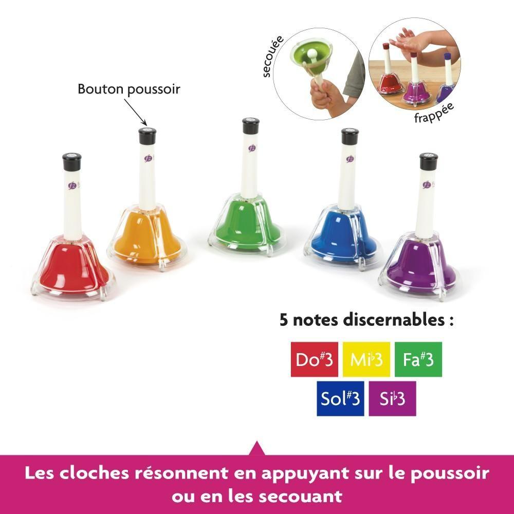 Fuzeau - JEU DE 5 CLOCHES ACCORDEES à secouer ou à frapper