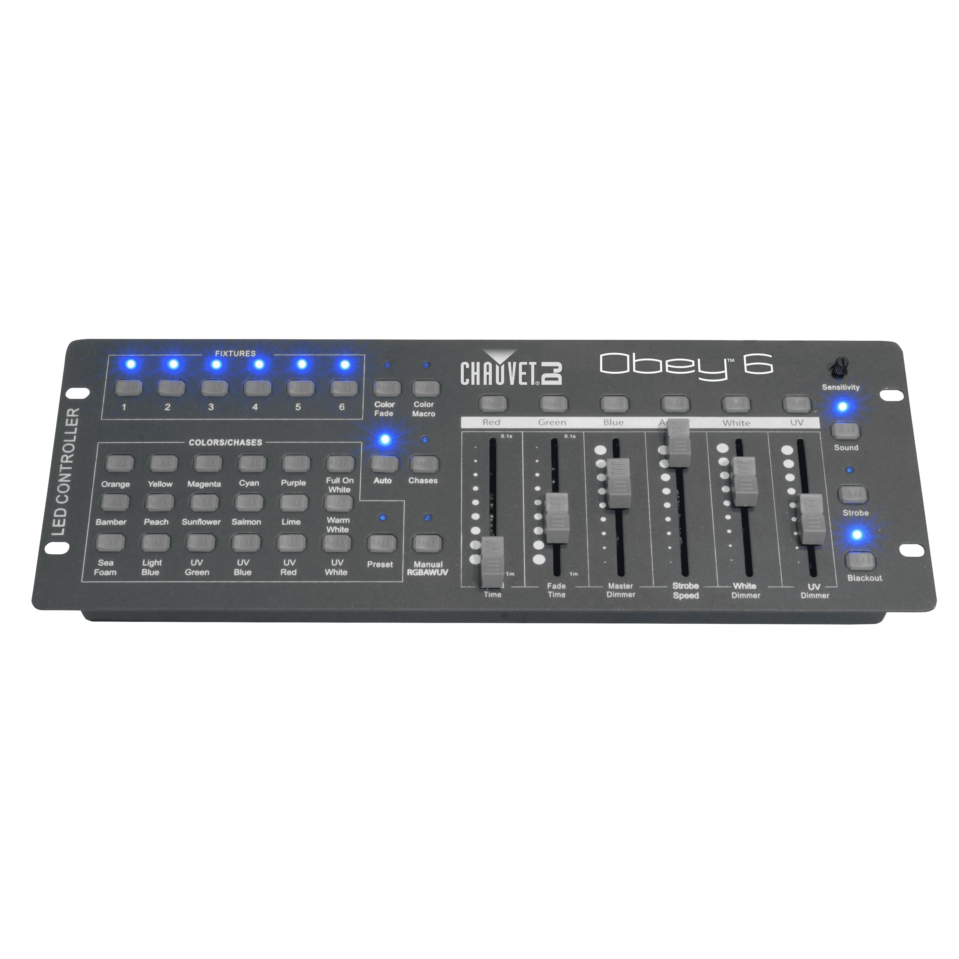 TABLE DMX CHAUVET OBEY6 CONTROLEUR DMX 6 CANAUX