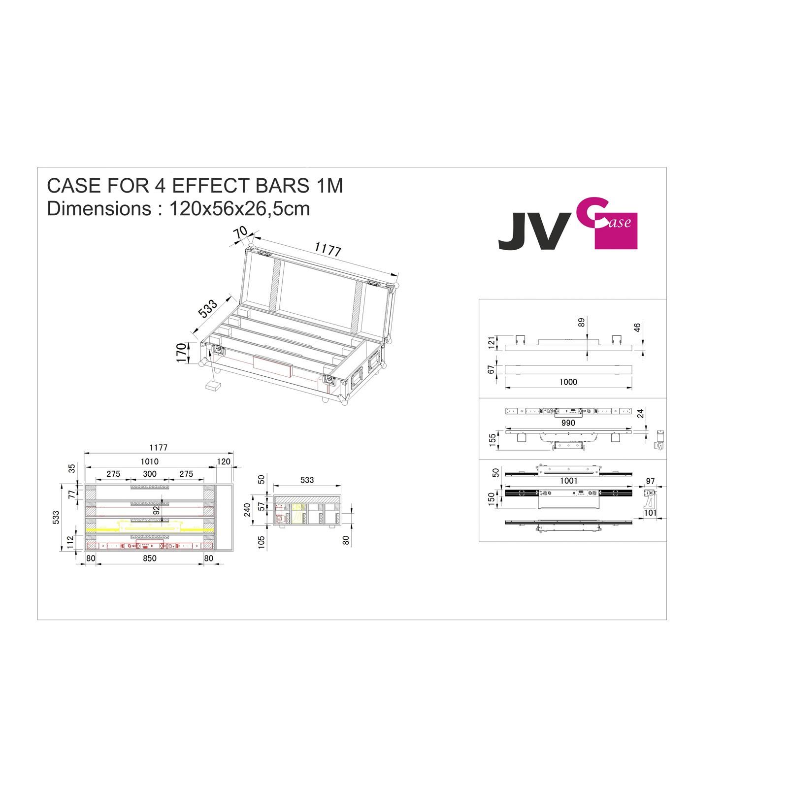 CASE FOR 4 EFFECT BARS 1M