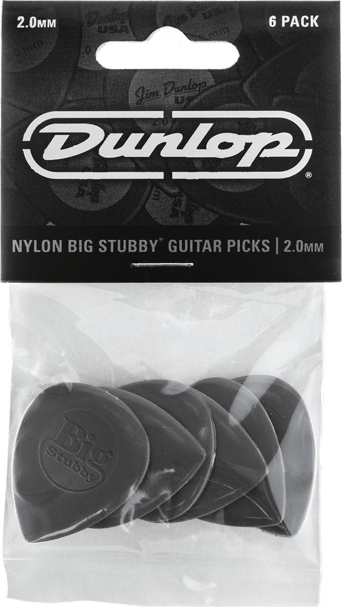 Mediator Big Stubby DUNLOP - 445P20 - Pack de 6, 2,00mm