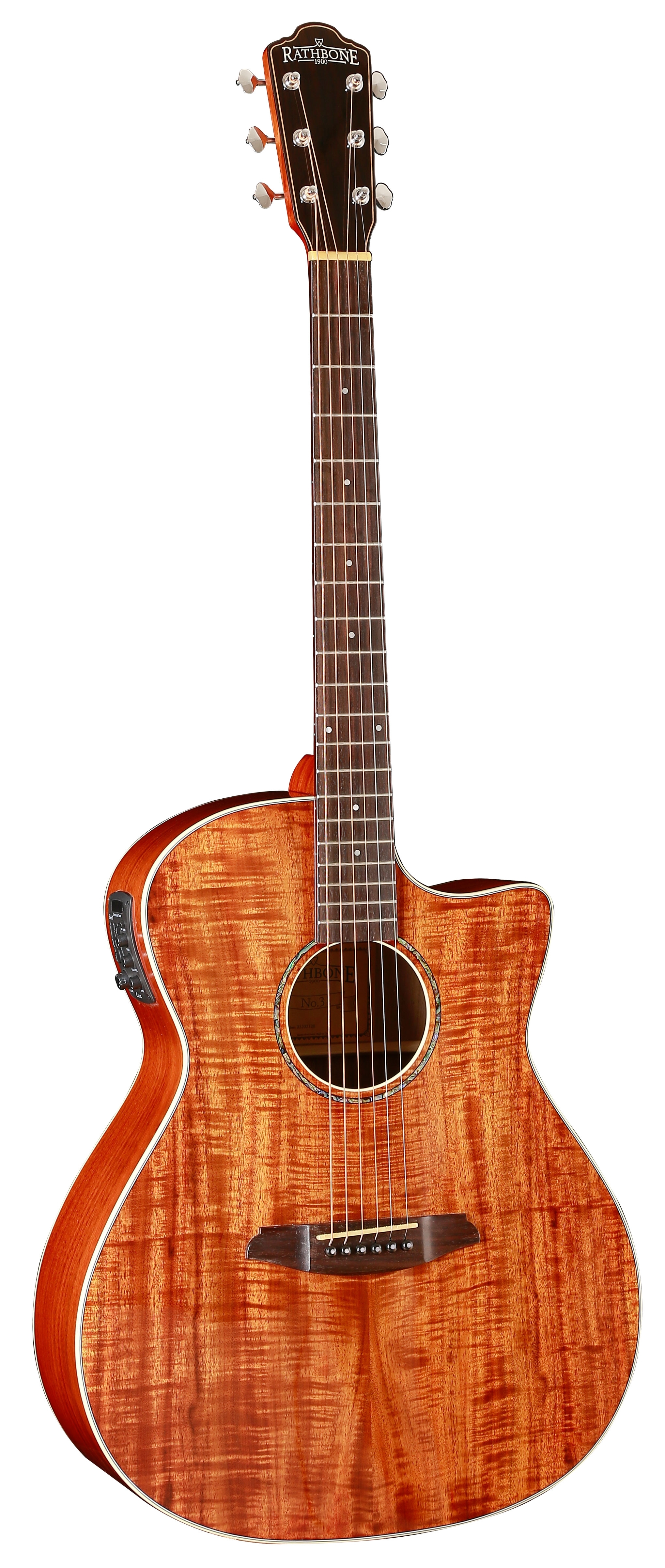 Guitare électro RATHBONE R3KCE KOA CUTAWAY