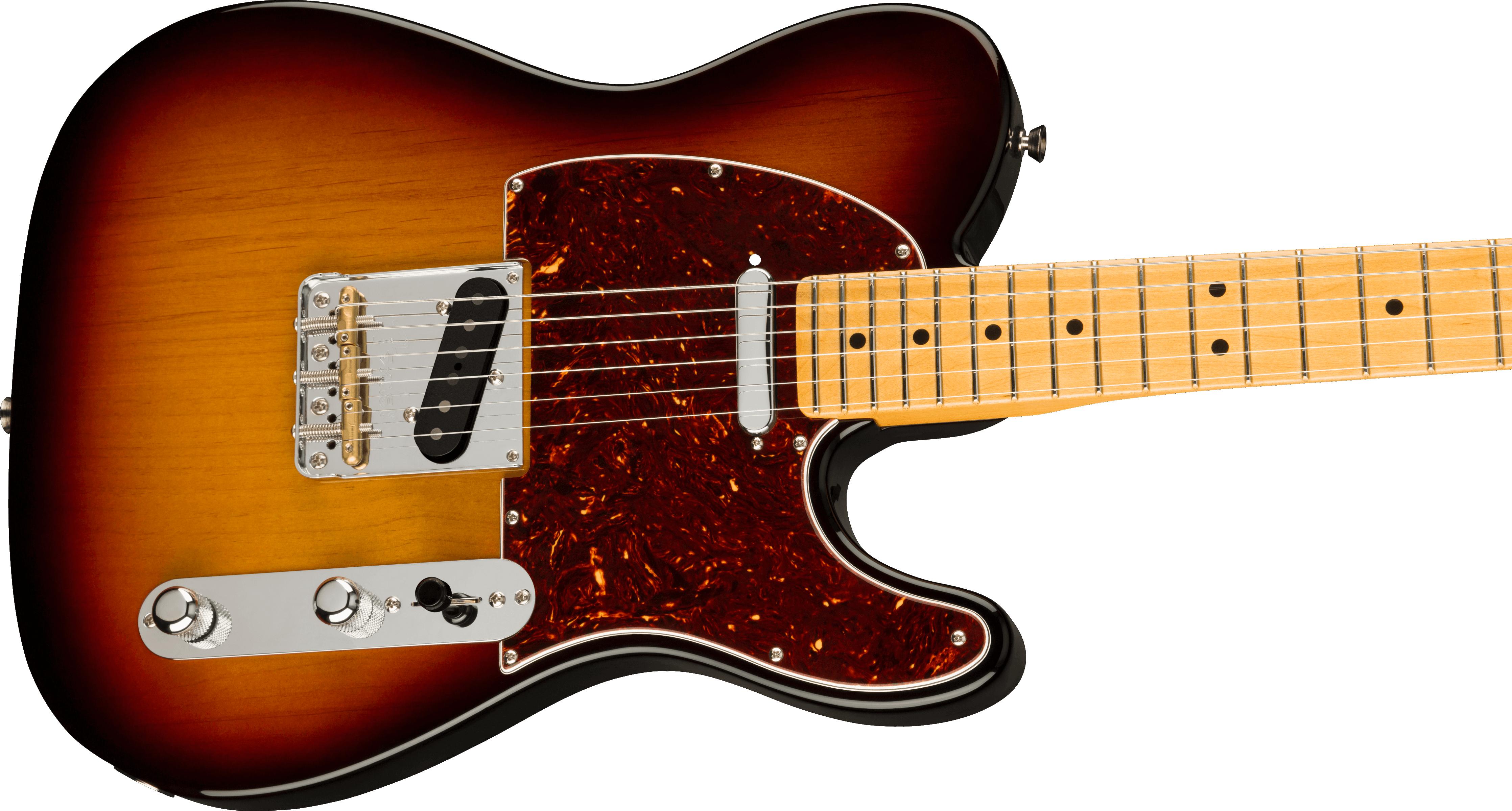 Guitare FENDER American PRO II Telecaster Touche érable 3 Tons Sunburst