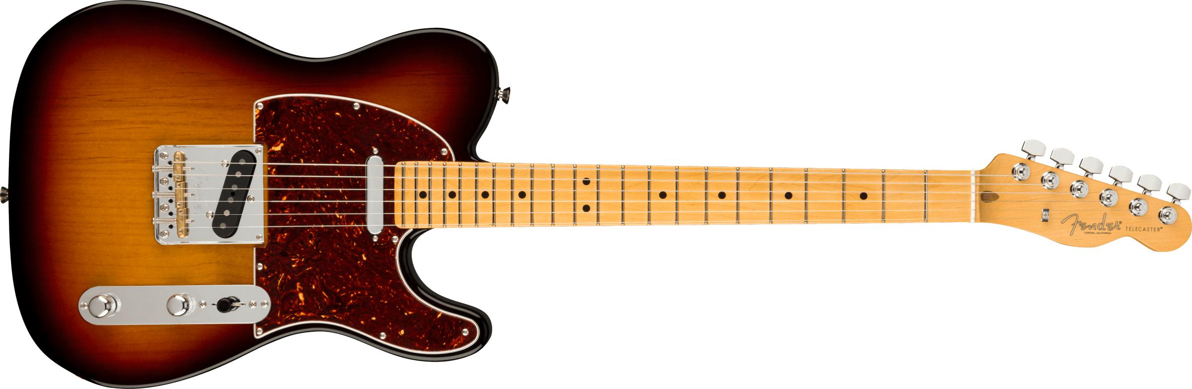 Guitare FENDER American PRO II Telecaster Touche érable 3 Tons Sunburst