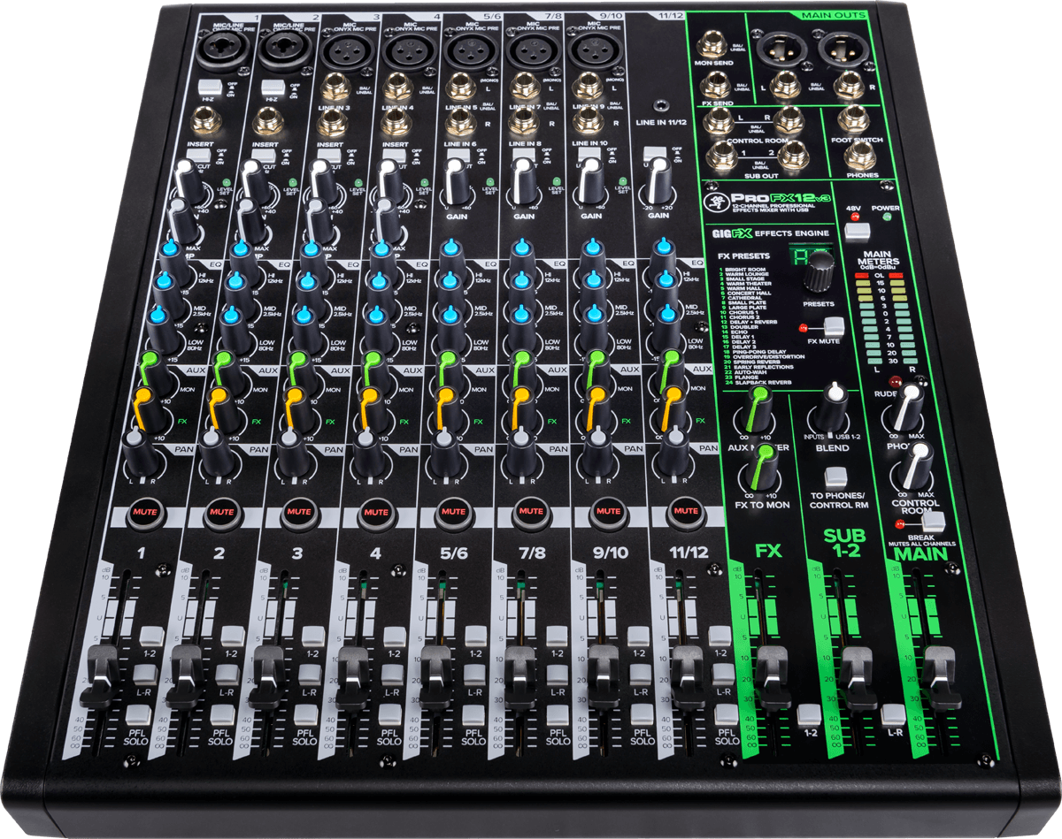 MACKIE - Table de mixage PROFXV3 - USB 12 canaux + effets