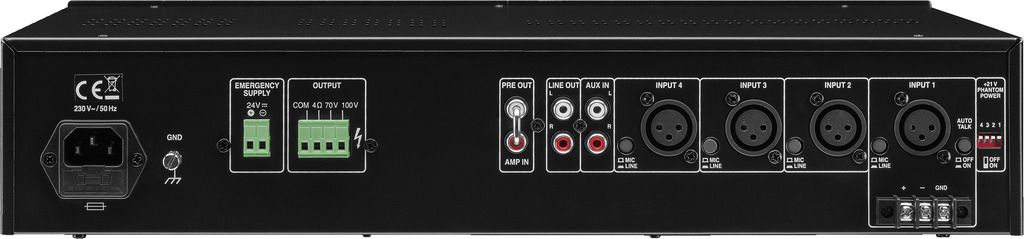 Monacor PA-900 Amplificateur-Mixeur Public Adress mono