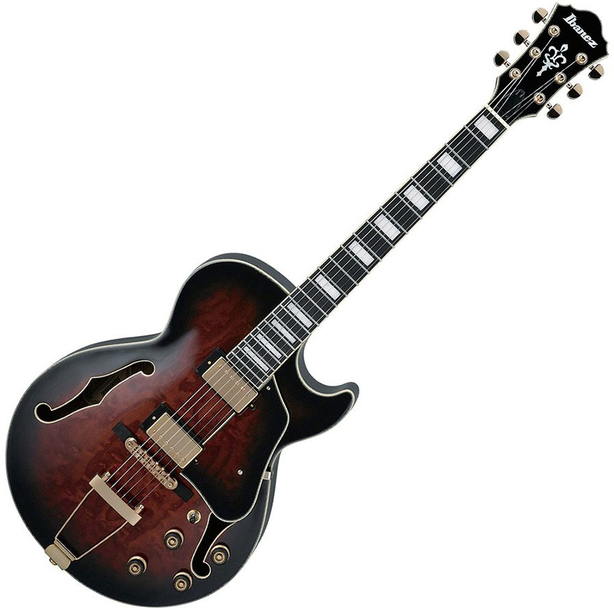 GUITARE ELECTRIQUE IBANEZ AG95QADBS Dark Brown Sunburst