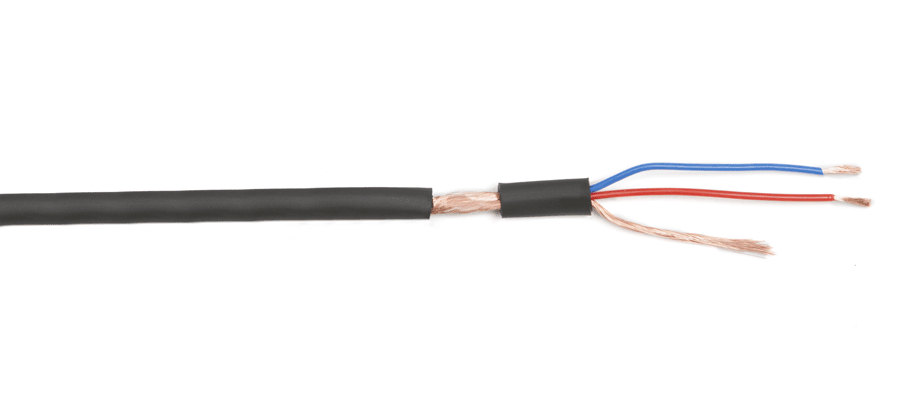 CABLE MICROPHONE SIMPLE GUIPAGE 2x0.22 mm² Noir