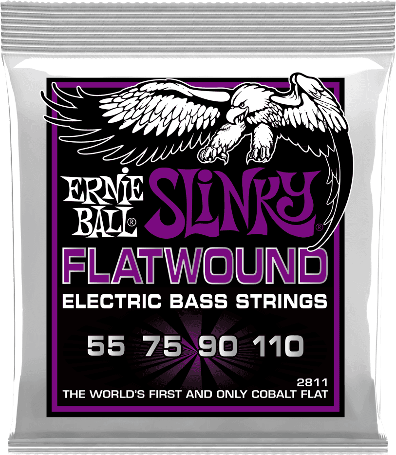 Cordes basse ERNIE BALL - 2811 Jeu - Power slinky 55-75-90-110 - Filet plat