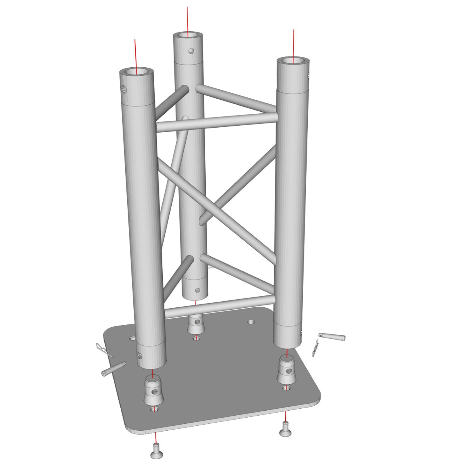 Briteq BT-TRUSS TRIO 29 - BASEPLATE - ALU TRUSS Trio 290 Baseplate