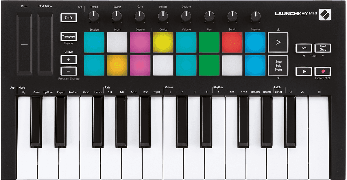 NOVATION - LAUNCHKEY-MINIMk3 - 25 notes, 16 pads