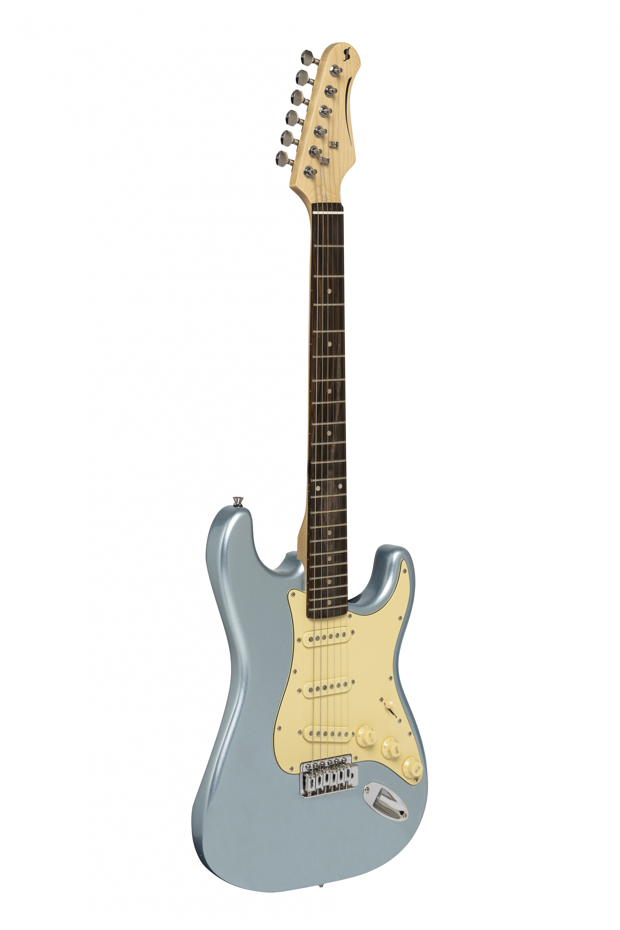 Stagg SES-30 IBM Guitare électrique standard S Ice Blue Metallic