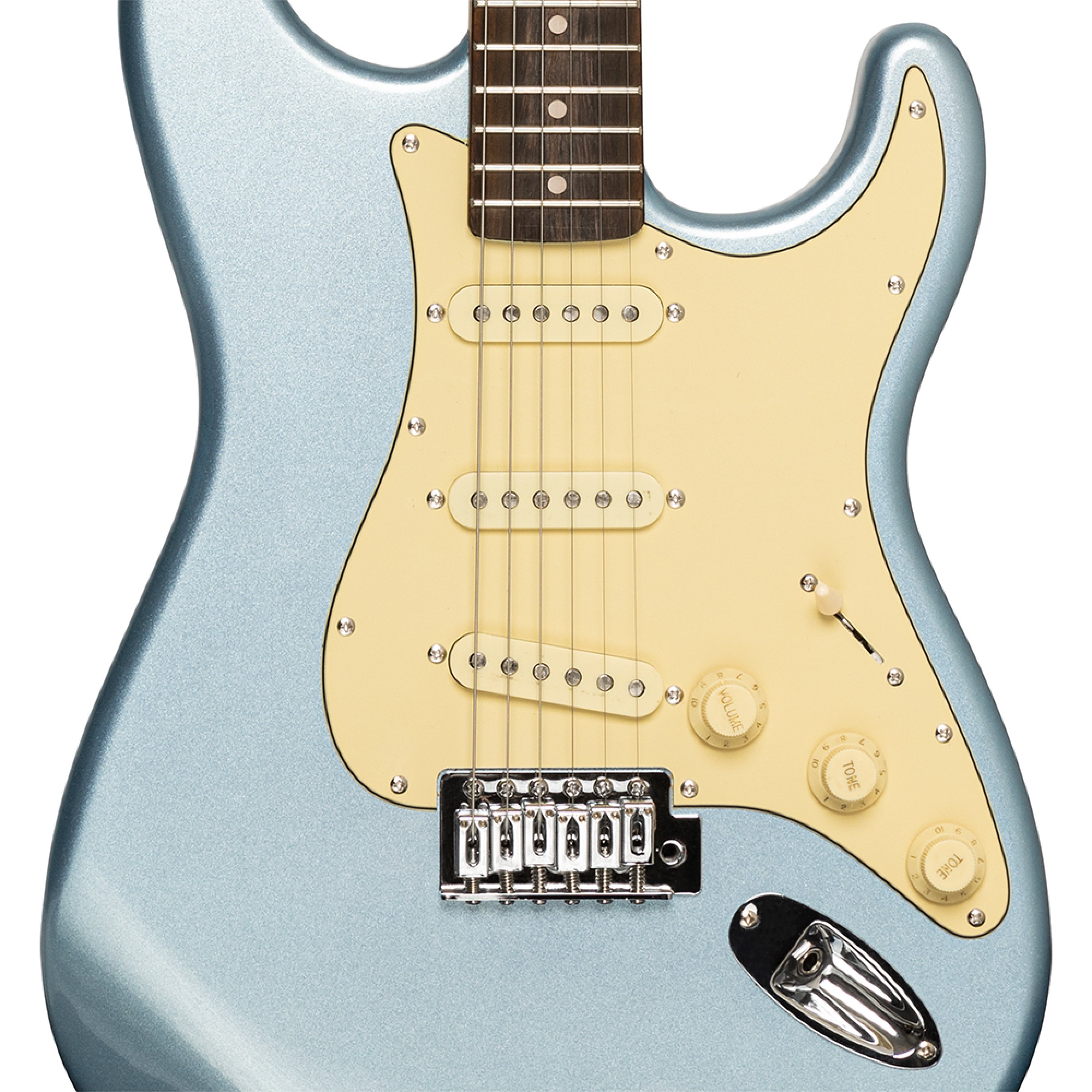 Stagg SES-30 IBM Guitare électrique standard S Ice Blue Metallic