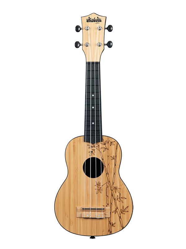 Ukulele KALA Ukadelic table Bamboo, Soprano avec housse