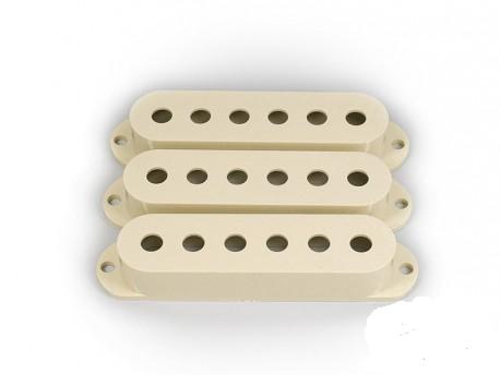STRAT SINGLE PU COVER VINTAGE CREAM SET (3PCS)