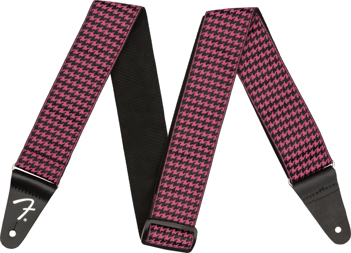 Sangle Fender Houndstooth Jacquard Pink Rose