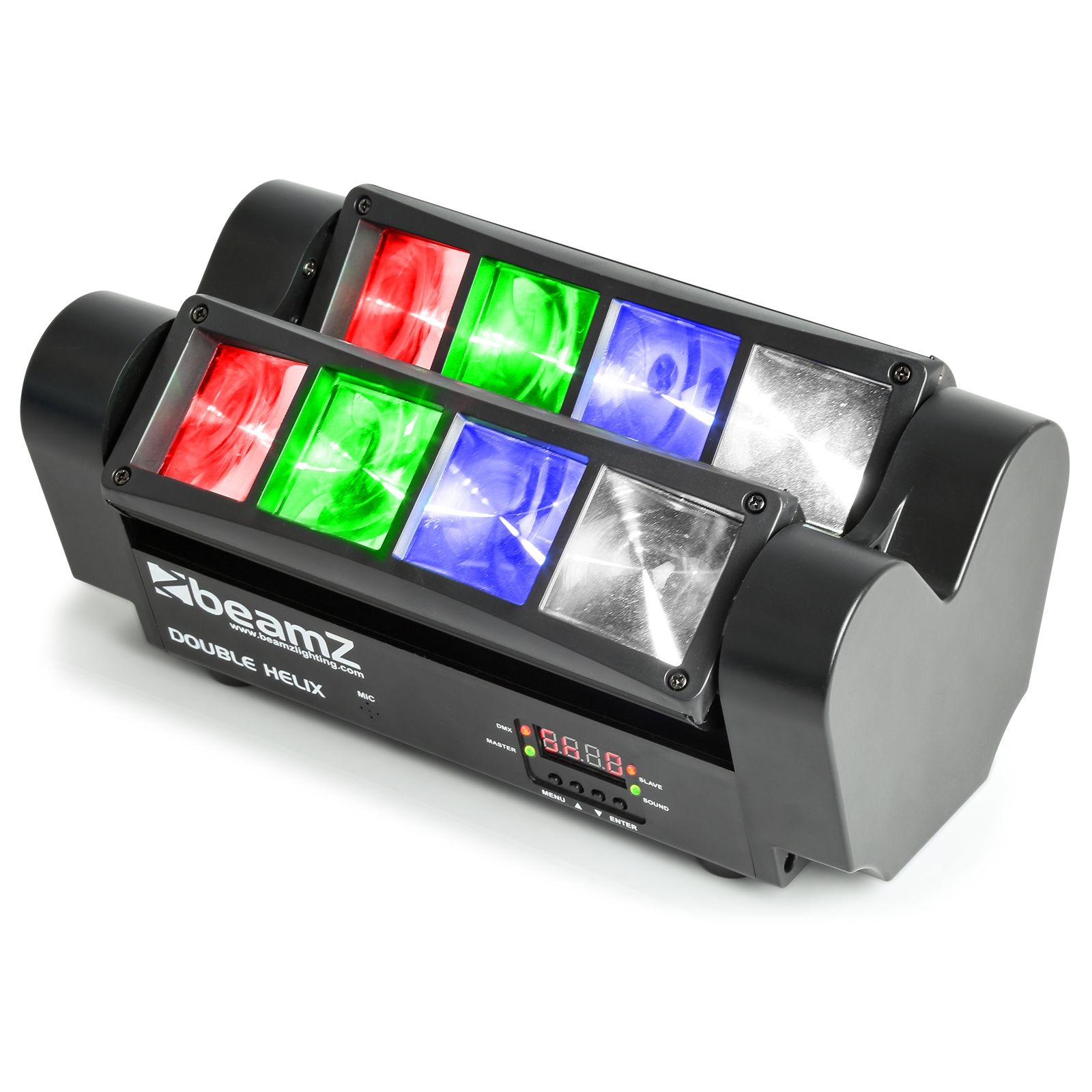 JEU DE LUMIÈRE DOUBLE HELIX 8 X LEDS 3 W RGBW DMX - MHL820