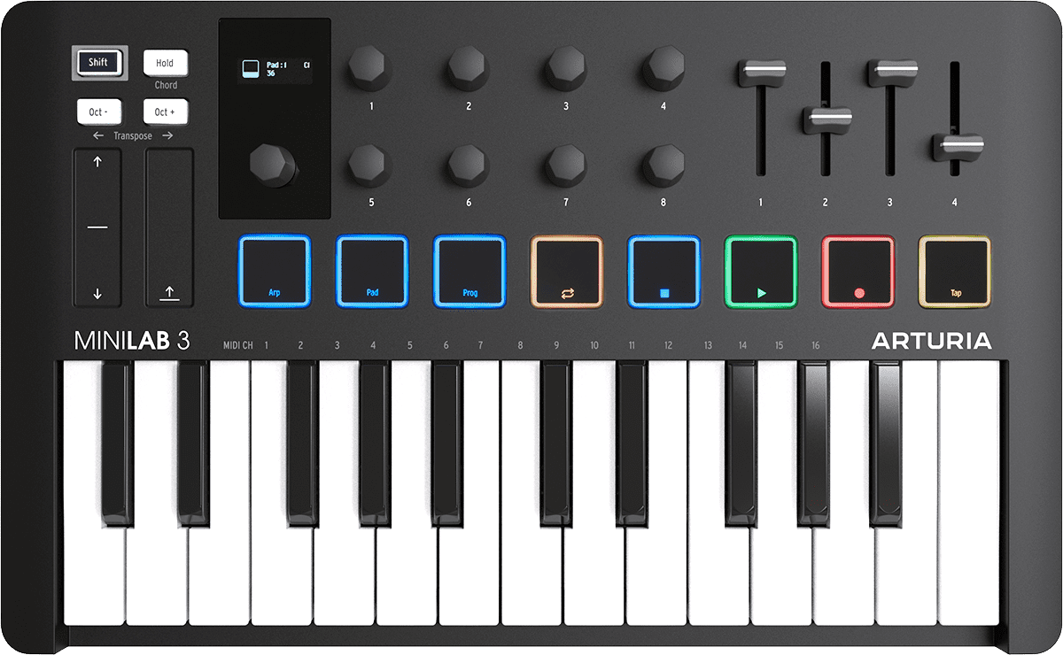 ARTURIA - MINILAB3-BK Clavier Maitre MiniLab MK3 noir
