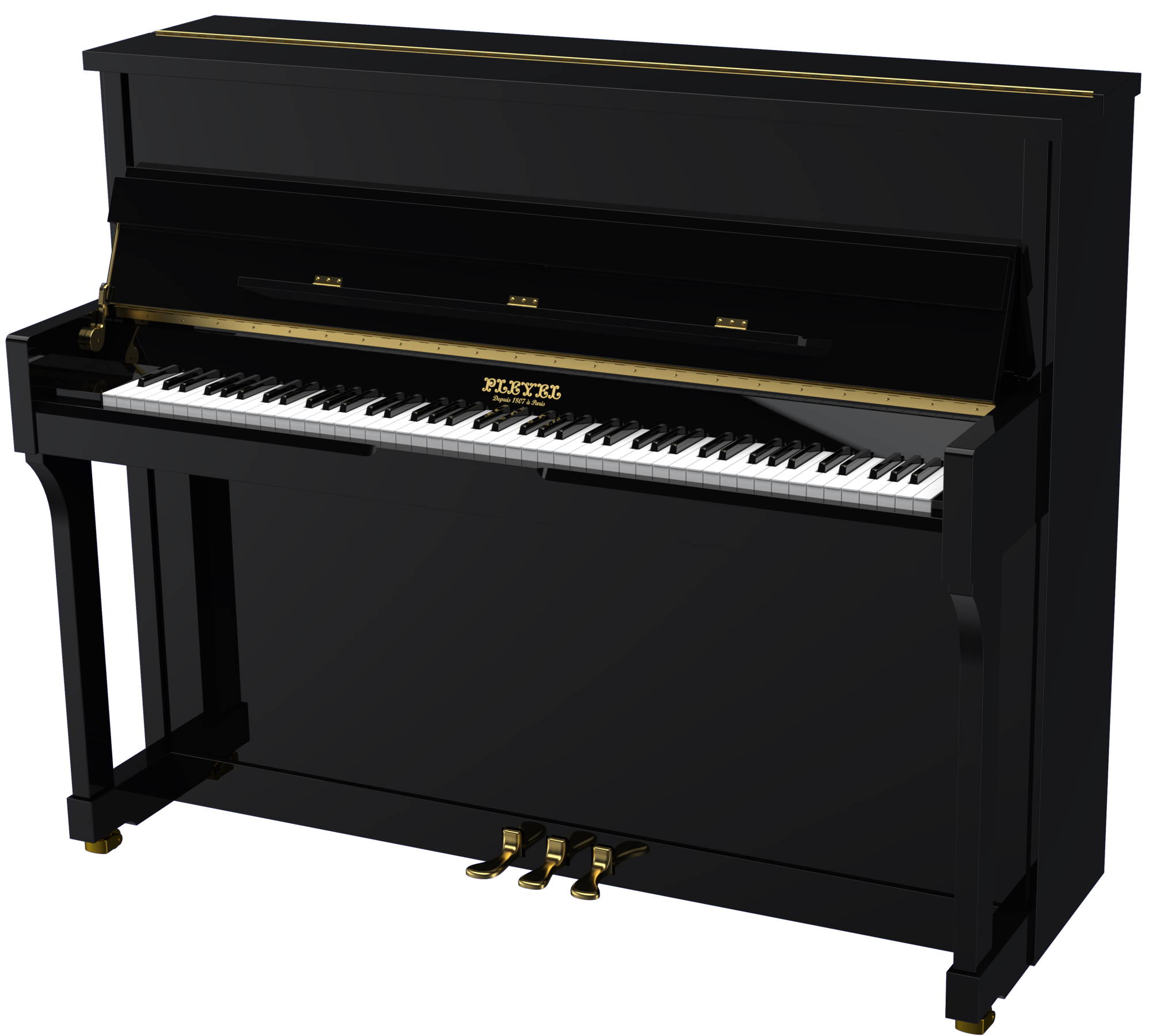 Piano droit PLEYEL P120-BLK