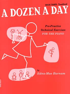 A DOZEN A DAY par E. M. Burnam - Book 3 (rose)