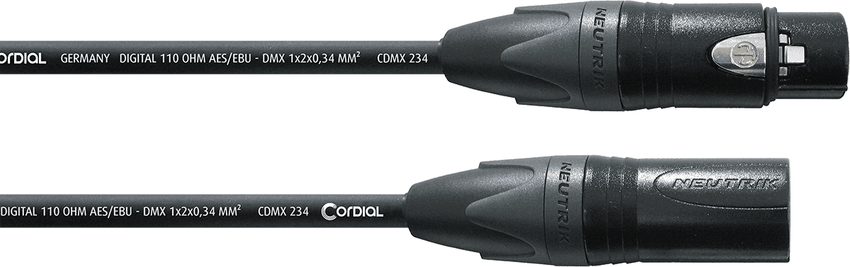 CORDIAL - CPD0.15FM5-3 Convertisseurs - XLR 5 pts f/XLR 3 pts m - 0.15m