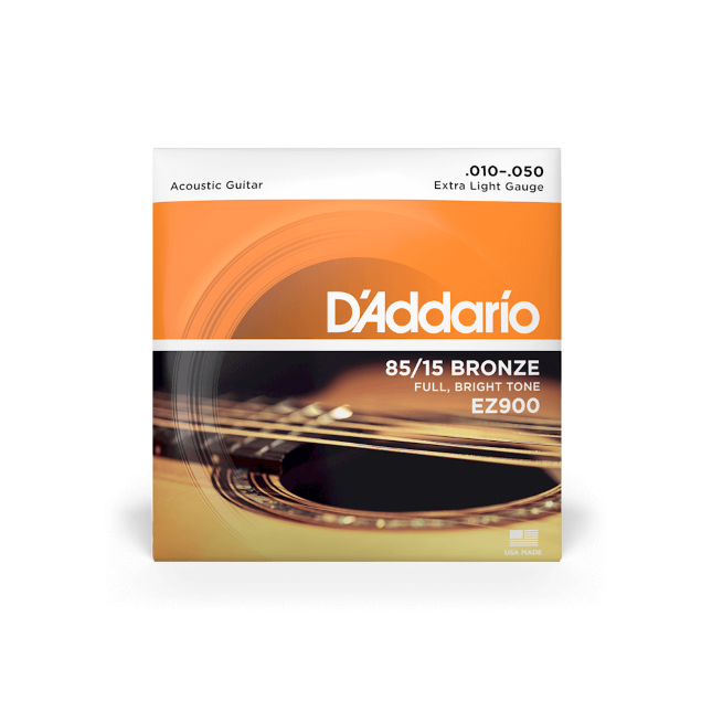 Cordes bronze guitare acoustique D\'Addario EZ900 85/15 Extra light 10 / 50